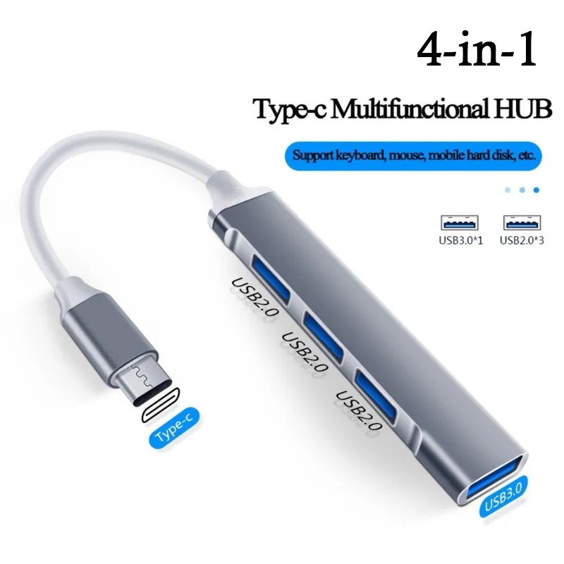 Tech Accessories Pc - 4-in-1 USB C HUB 3.0 Type