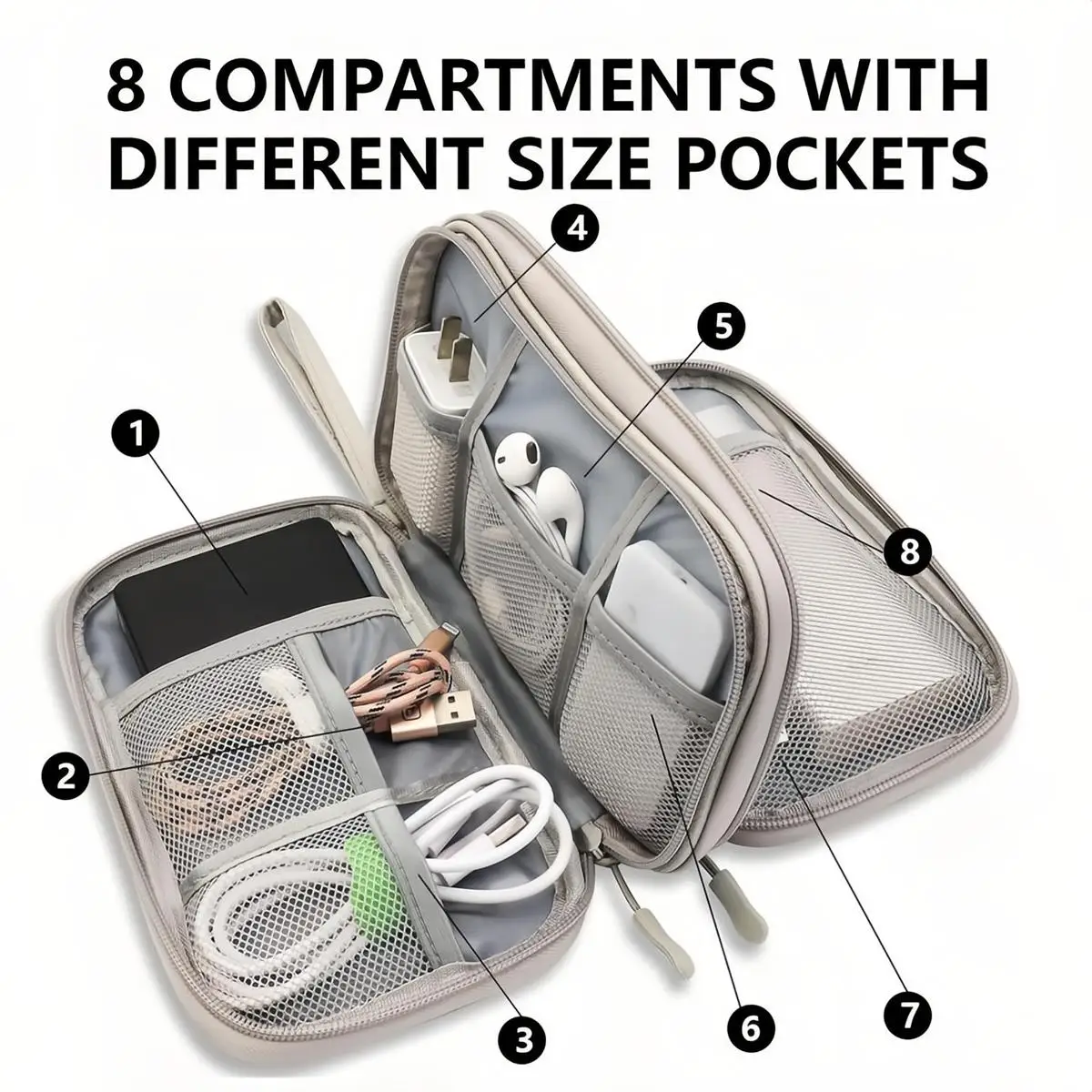 Waterproof Travel Cable Organi - Tech Accessories Hard Case recension och pris