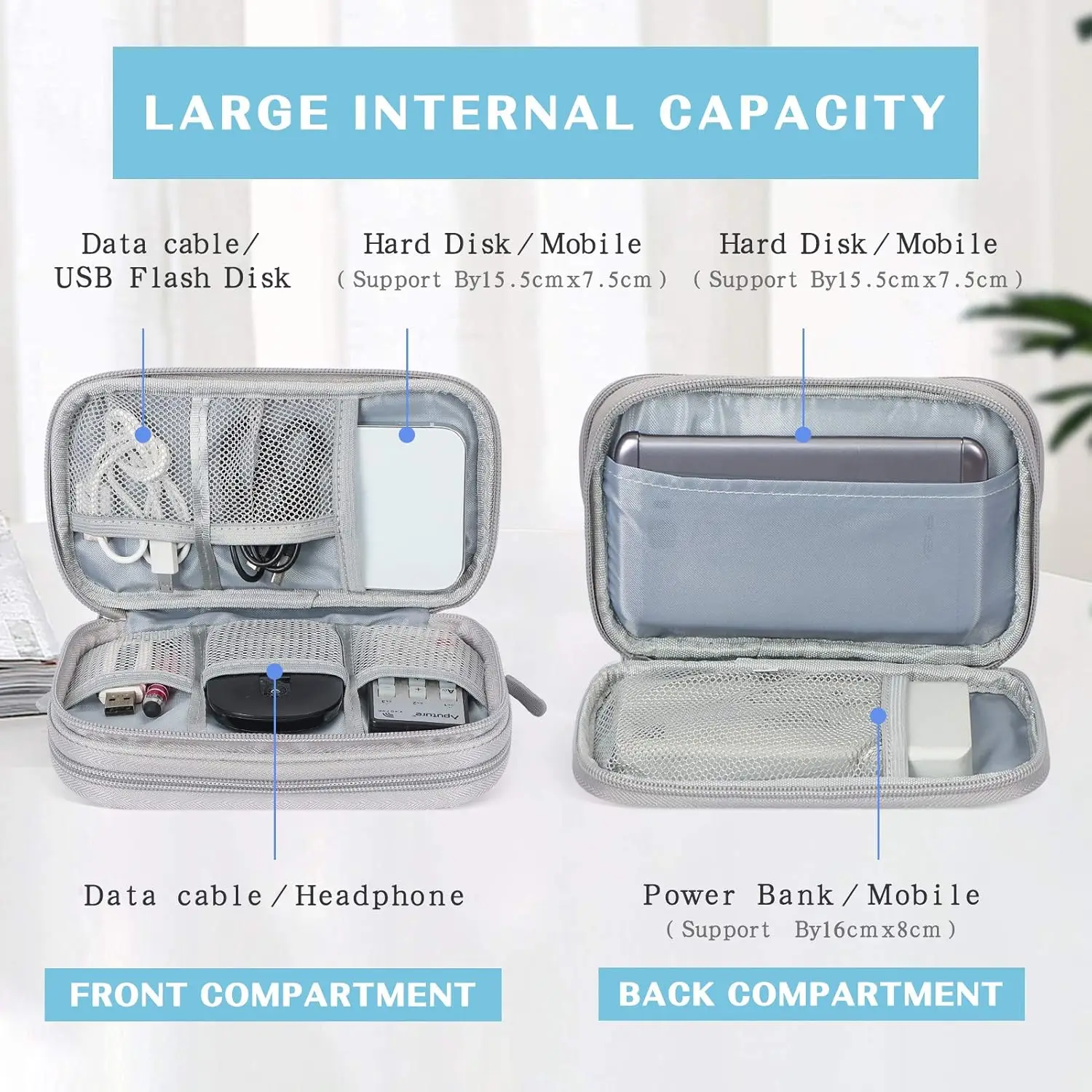 Waterproof Travel Cable Organi - Tech Accessories Hard Case recension och pris