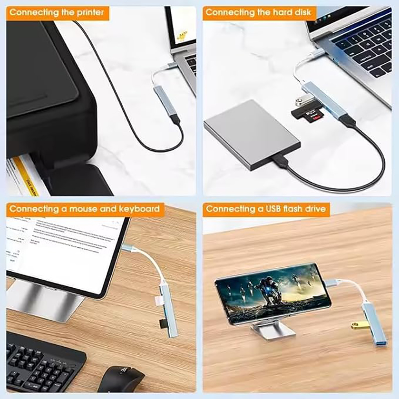 4-Port Multi-Splitter Type C H - Tech Accessories Pc recension och pris