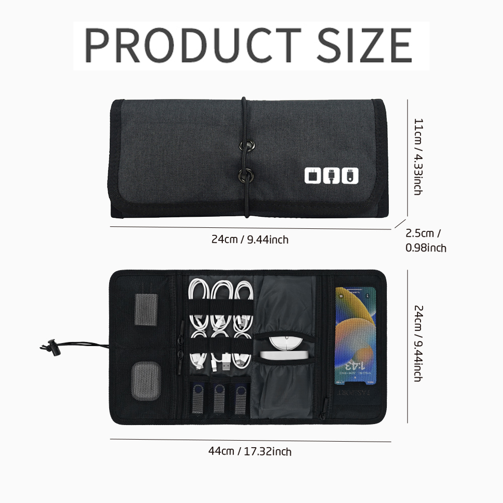 Tech Organizer Bag Cable Stora - Tech Accessories For Travel recension och pris