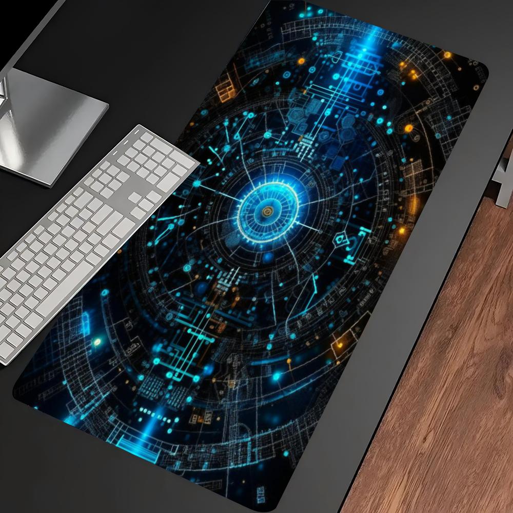 Blue Tech Circuit Cyber Patter - Tech Accessories For Home Office recension och pris