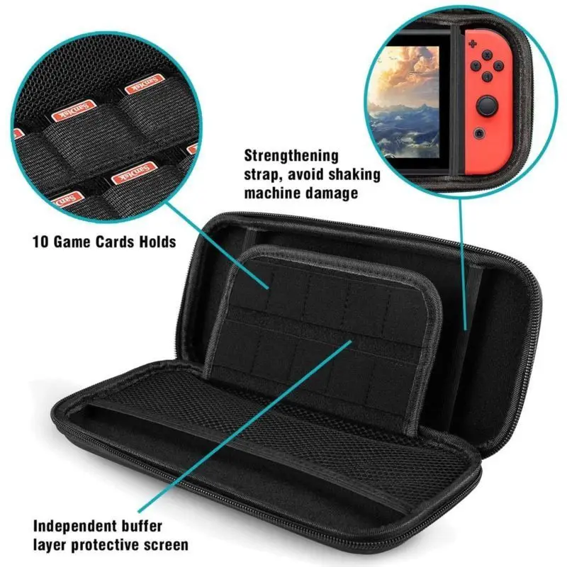 6 in 1 Kit Bags For Nintendo S - Tech Accessories Hard Case recension och pris